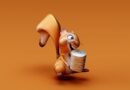 squirrel, 3d, cartoon