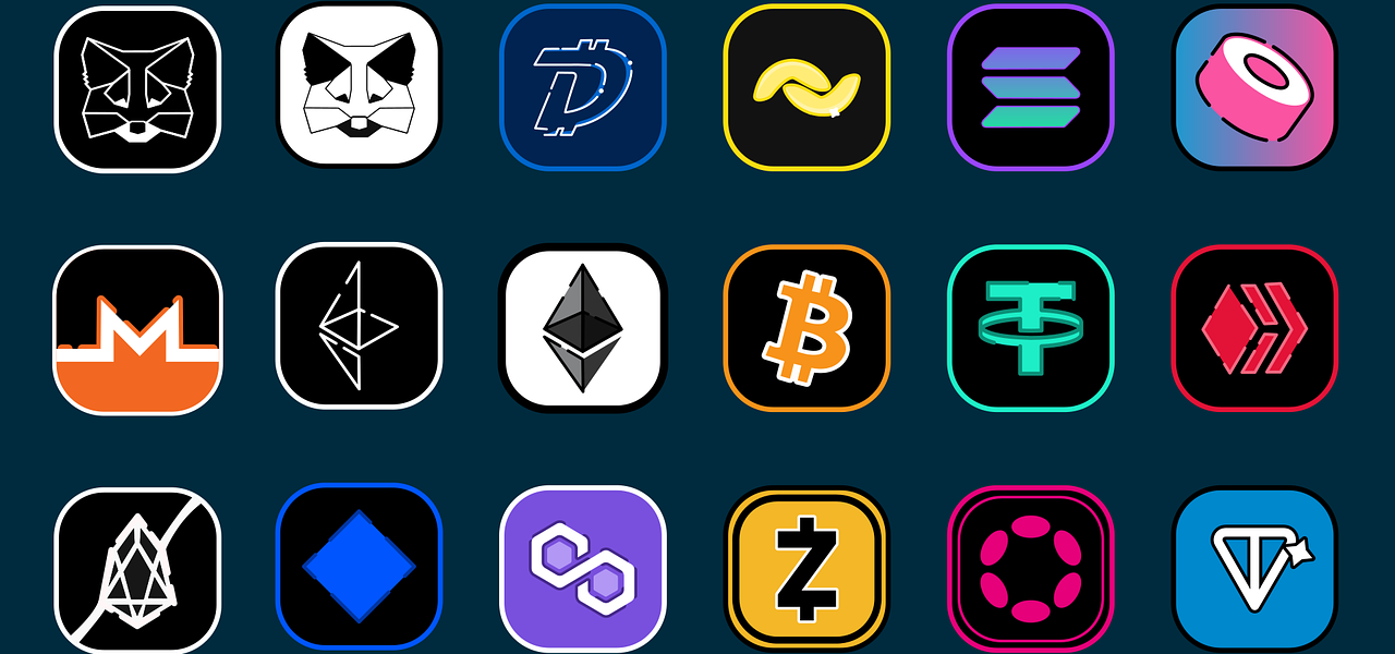 crypto, icons, cryptocurrencies