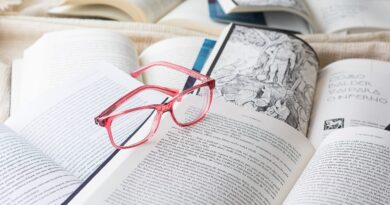 glasses, reading, books