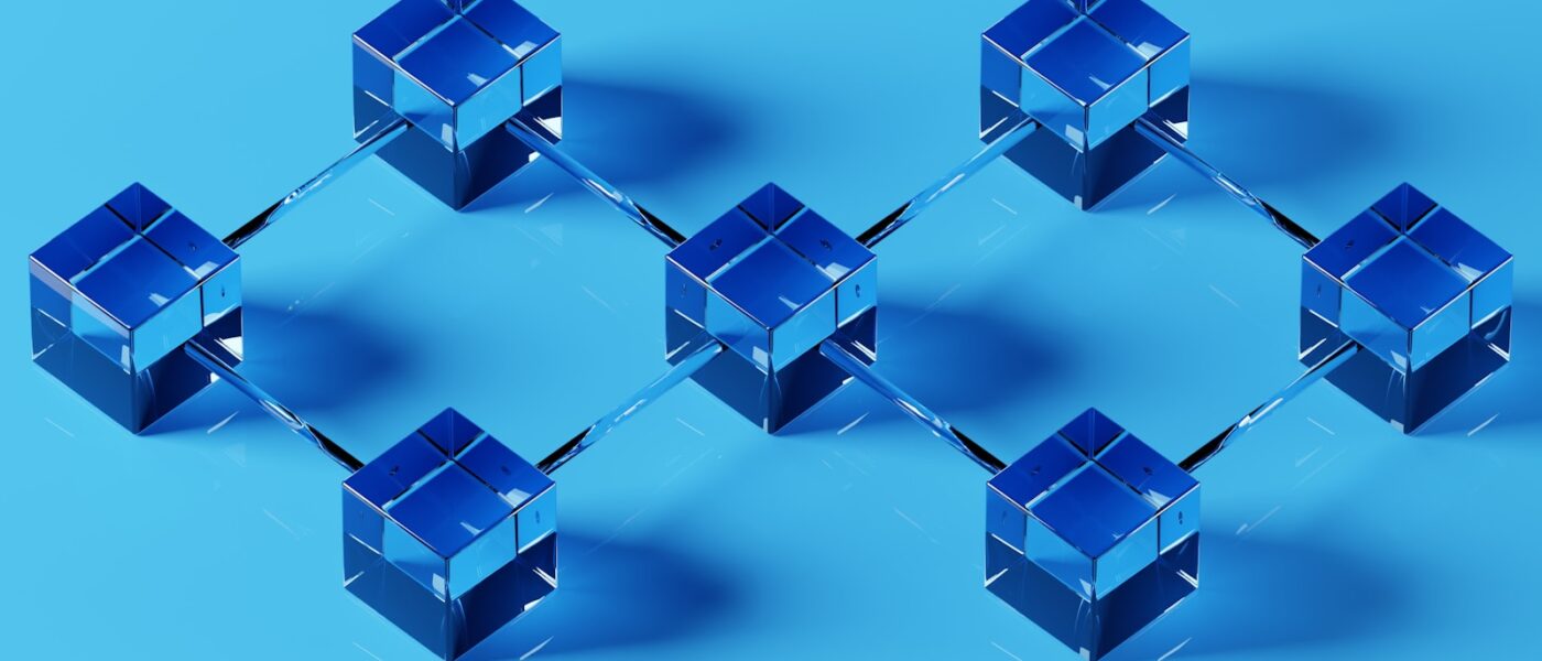 a group of blue cubes