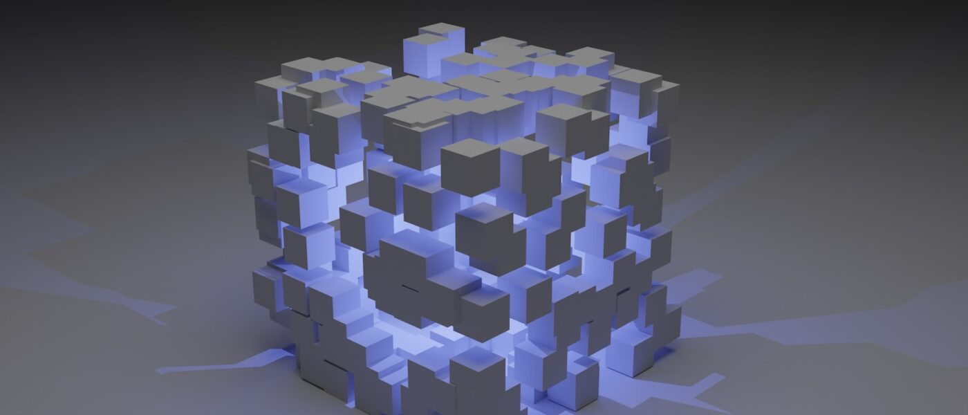 a 3d image of a cube made of cubes