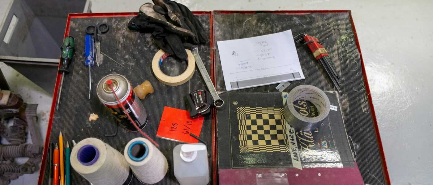 a group of objects on a table