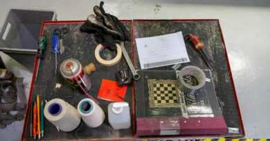 a group of objects on a table