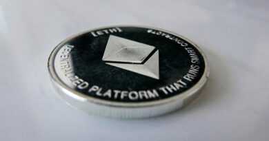 a close up of a coin on a table