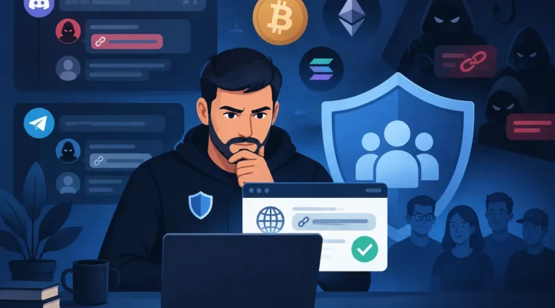 Jak bezpiecznie polecać zewnętrzne gry i projekty w społeczności krypto Moderator weryfikujący zewnętrzny link przed publikacją w społeczności krypto