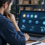 Płatności kryptowalutowe w firmie: jak jasno informować o kursie, zwrotach i ryzyku Przedsiębiorca analizujący zasady płatności kryptowalutowych w sklepie internetowym